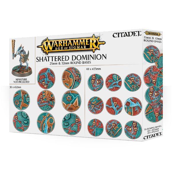 Games Workshop Shattered Dominion 25 & 32mm Round Bases