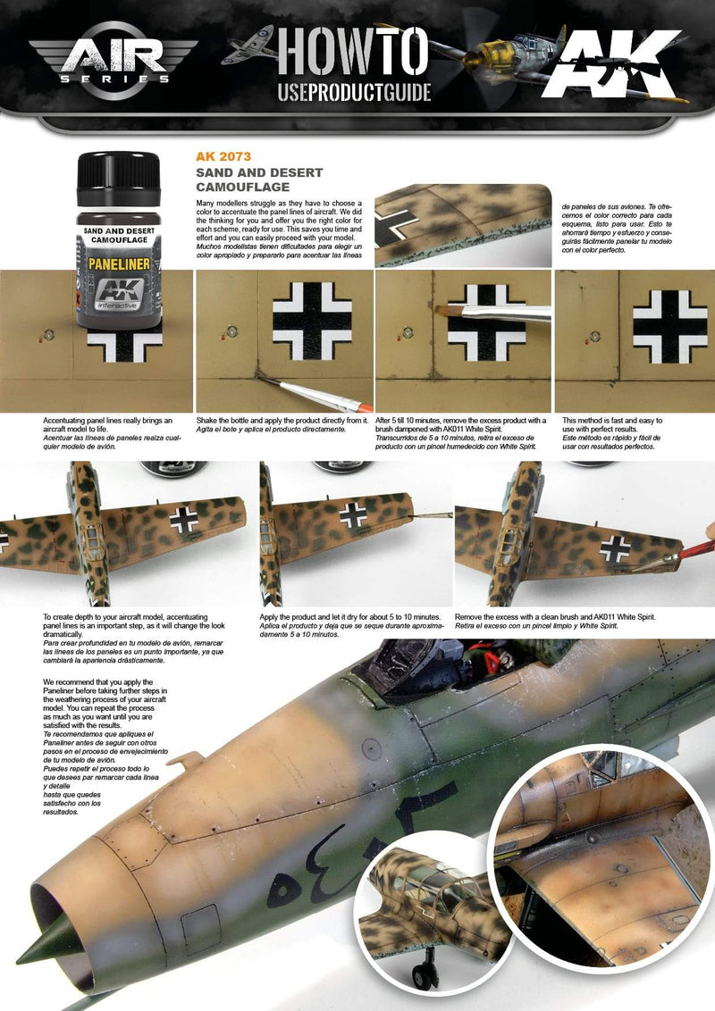 AK Interactive: PANELINER FOR SAND AND DESERT CAMOUFLAGE 35ML