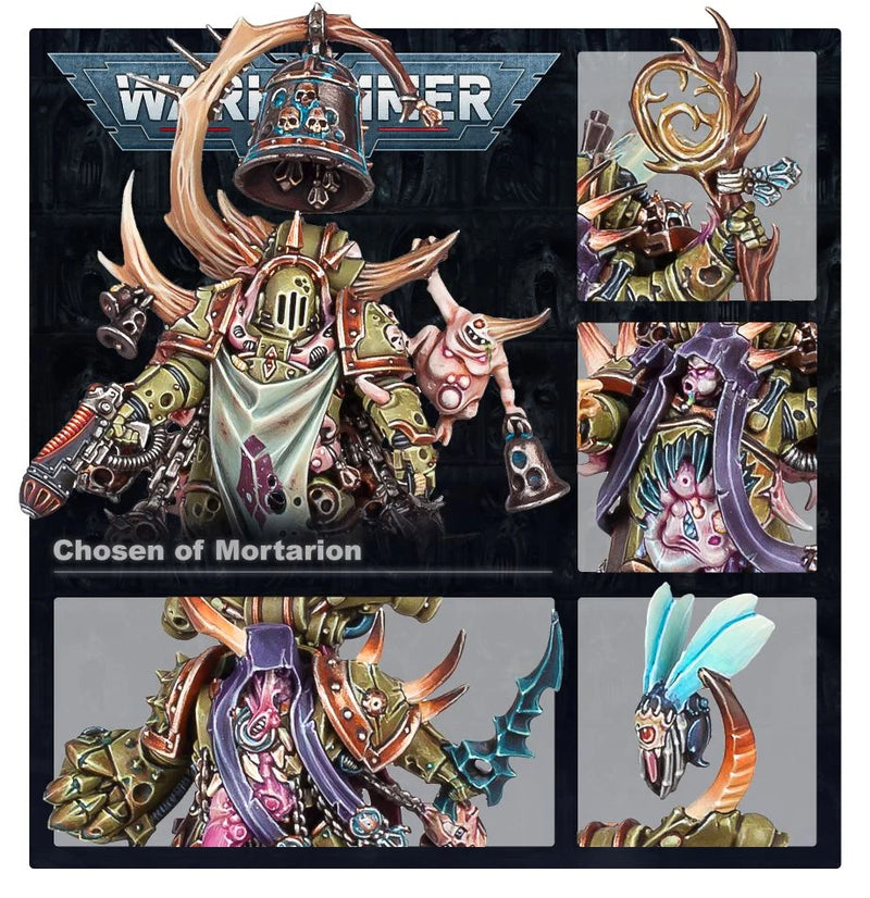 Malignant Plaguecaster, Noxious Blightbringer, and Plague Marine Champion / Chosen of Mortarion