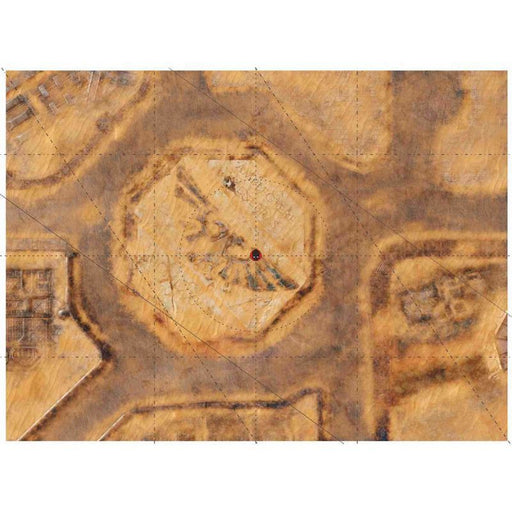 Bandua Playmat with Deployment Zones 44"x30" - Imperial City Desert 2 (Combat Patrol)