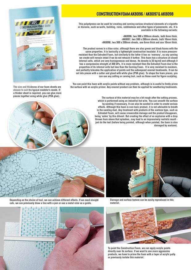 Construction Foam: 10mm, 195x295mm (2 Sheets)
