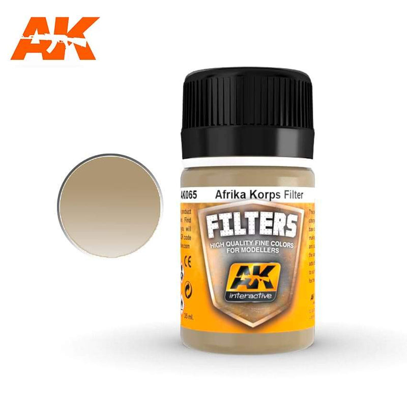 AK Interactive: LIGHT BROWN FOR DESERT YELLOW (AFRIKA KORPS FILTER) 35ML