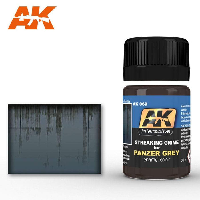 AK Interactive: STREAKING GRIME FOR PANZER GREY 35ML
