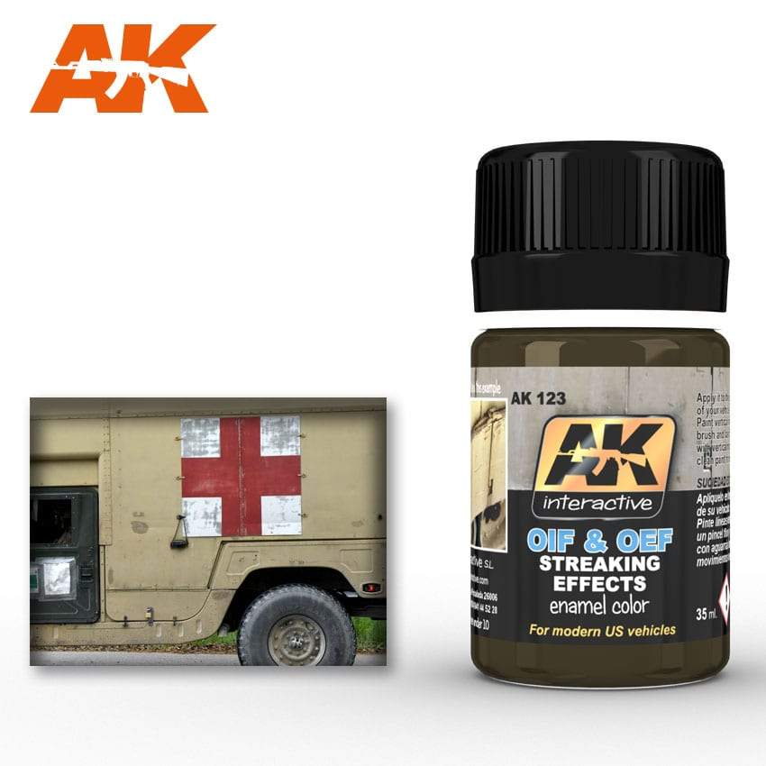 AK Interactive: OIF & OEF – US VEHICLES STREAKING EFFECTS 35ML