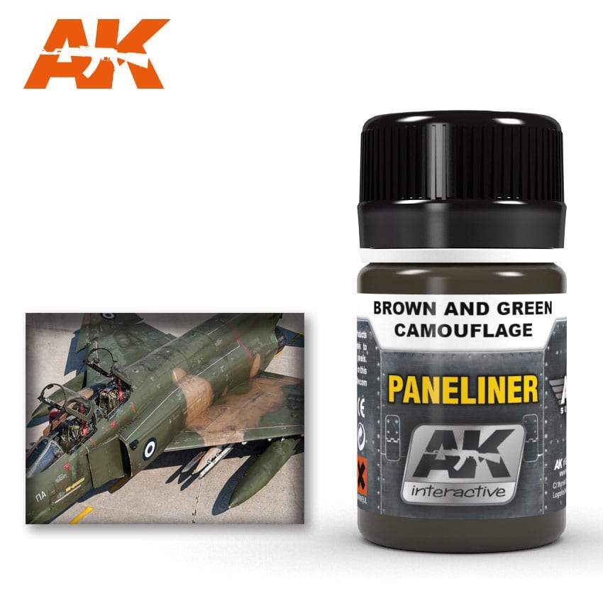 AK Interactive: PANELINER FOR BROWN AND GREEN CAMOUFLAGE 35ML