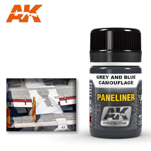 AK Interactive: PANELINER FOR GREY AND BLUE CAMOUFLAGE 35ML