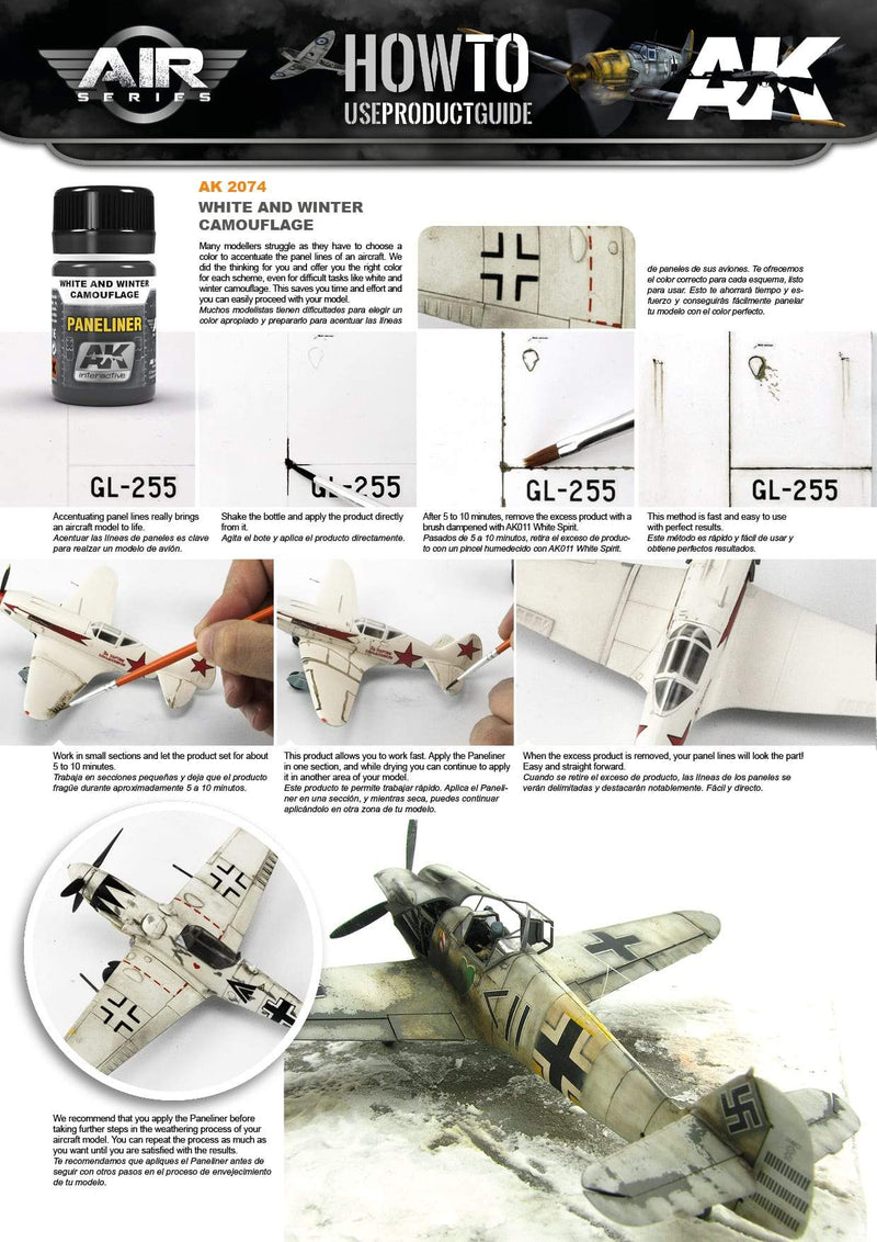 AK Interactive: PANELINER FOR WHITE AND WINTER CAMOUFLAGE 35ML