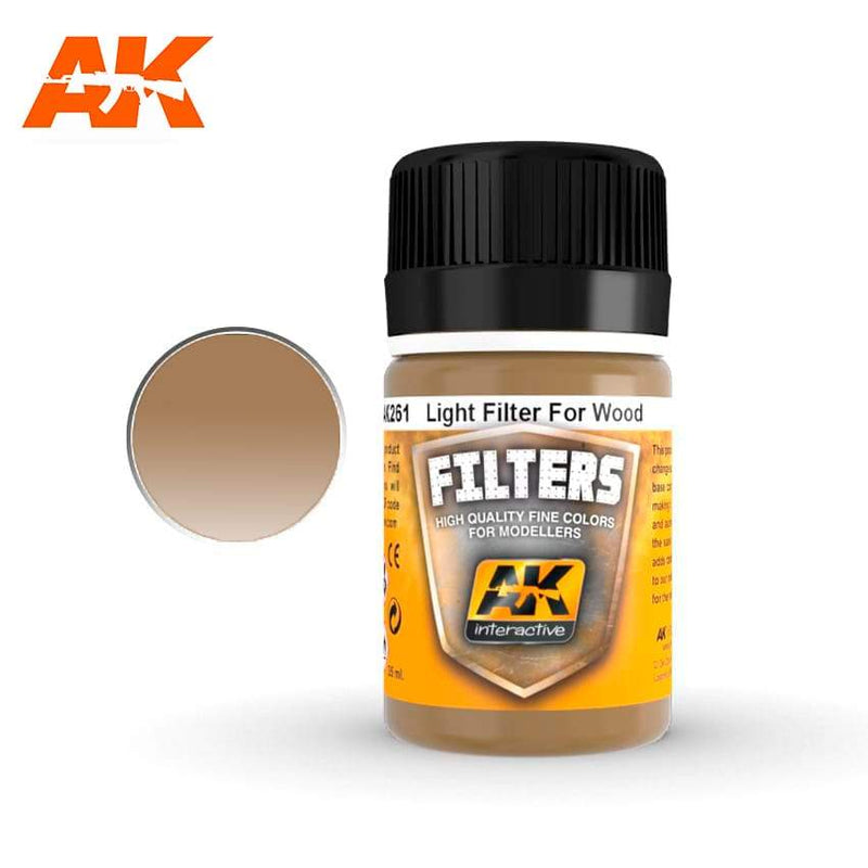 AK Interactive: OCHER FOR SAND / LIGHT FILTER FOR WOOD 35ML