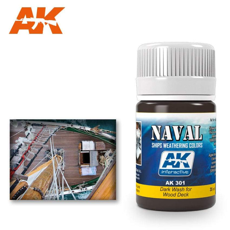 AK Interactive: DARK WASH FOR WOOD DECK 35ML