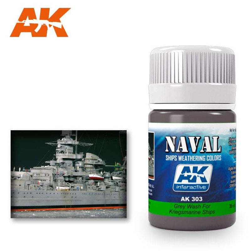 AK Interactive: GREY WASH FOR KRIEGSMARINE SHIPS 35ML
