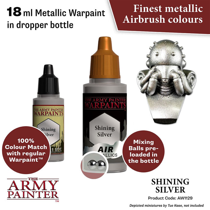 The Army Painter - Warpaints Air Metallics: Shining Silver