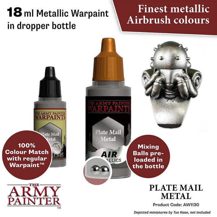 The Army Painter - Warpaints Air Metallics: Plate Mail Metal