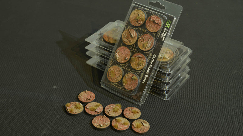 GamersGrass Badlands Bases - x8 Round 32mm