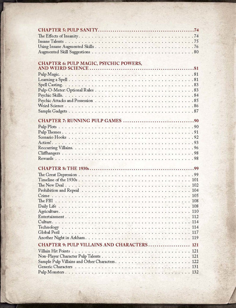 Call of Cthulhu: Pulp Cthulhu - Hardback