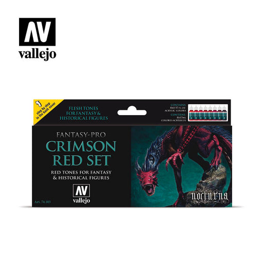 Vallejo Fantasy - Crimson Red 8x17ml