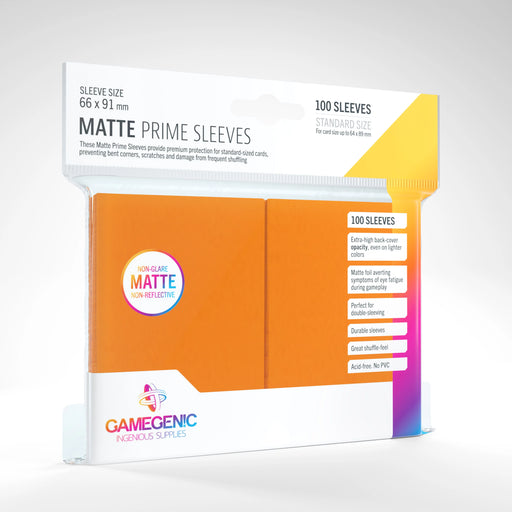 Gamegenic - Matte Prime Sleeves - Orange (100 Sleeves)
