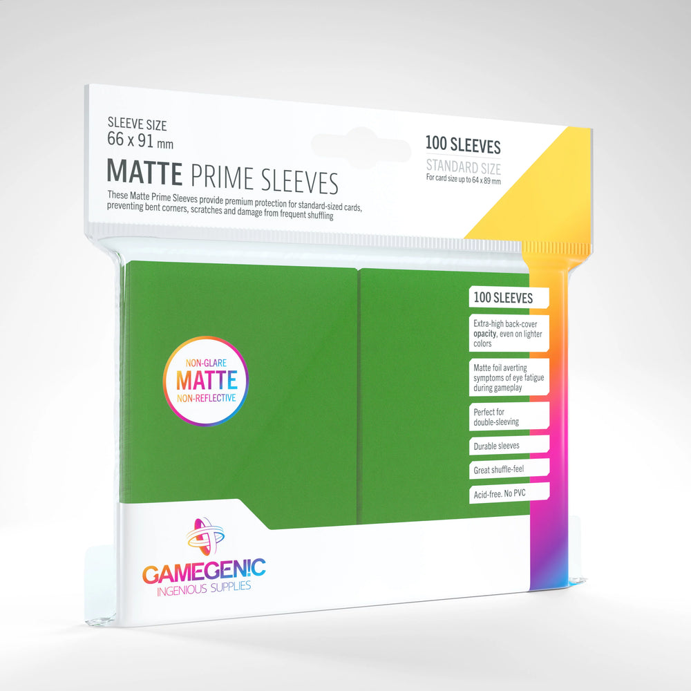 Gamegenic - Matte Prime Sleeves - Green (100 Sleeves)