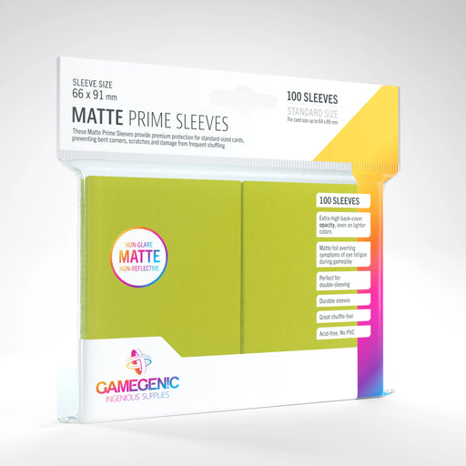 Gamegenic - Matte Prime Sleeves - Lime (100 Sleeves)