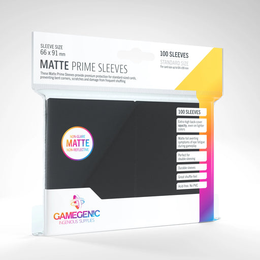Gamegenic - Matte Prime Sleeves - Black (100 Sleeves)
