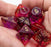 Chessex Gemini Dice - Polyhedral 7-Die - Translucent Red-Violet