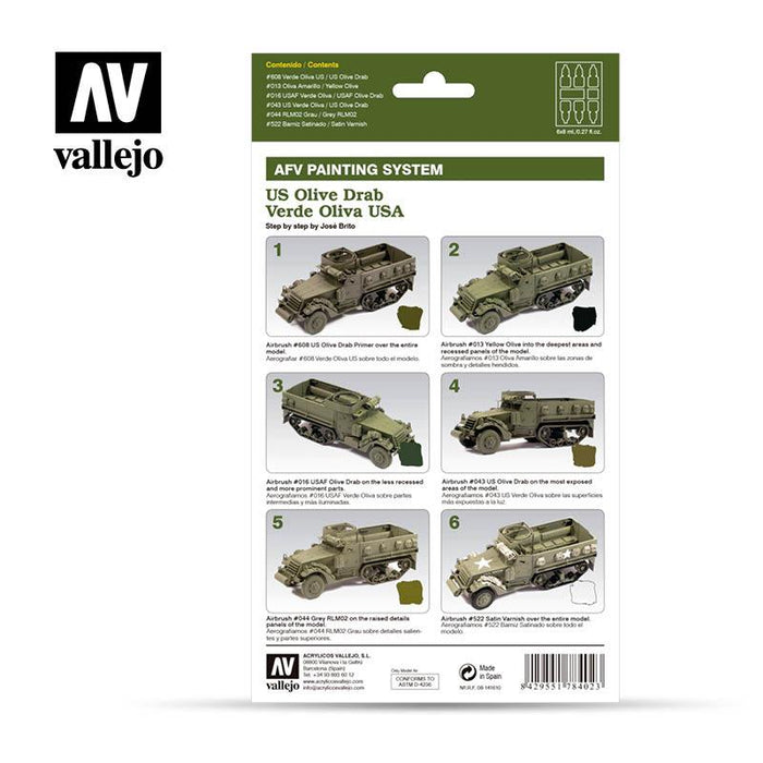 Vallejo: AFV Painting System  - US Army Olive Drab