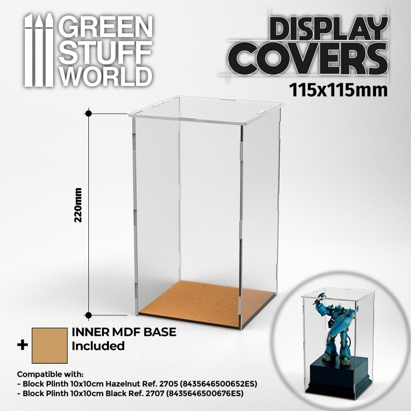 Acrylic Display Cover - 10x10cm (22cm High)