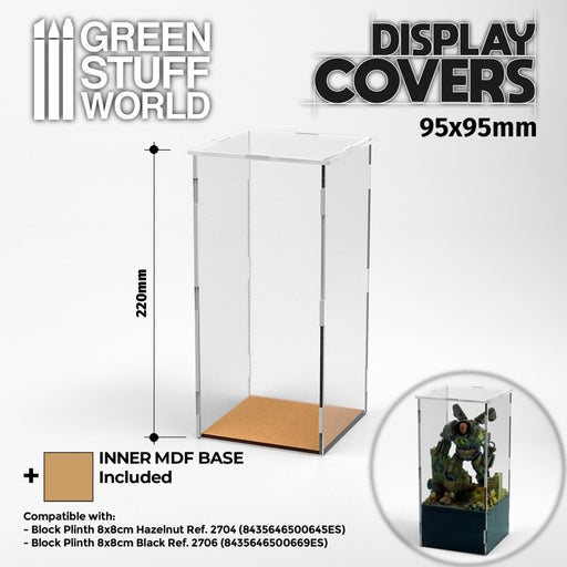 Acrylic Display Cover - 8x8cm (22cm High)
