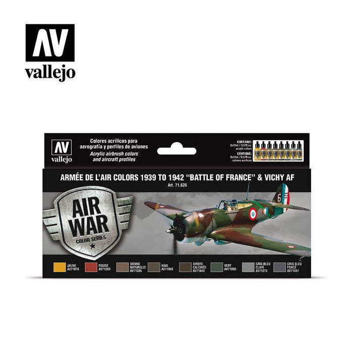 Vallejo: Air War Series - Armée de l’Air colors 1939 to 1942 “Battle of France” & Vichy AF