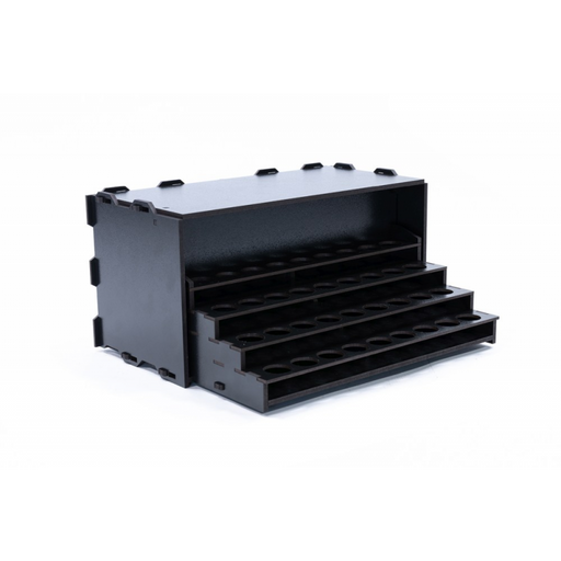 Black Paint Rack: Extendable color shelf (Dropper)
