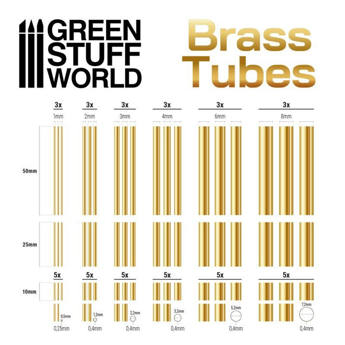 Green Stuff world Brass Tubes Assortment