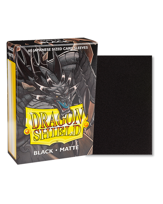 Dragon Shield Japanese Size Sleeves - Matte Black (60 Sleeves)