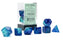 Chessex Gemini Dice - Polyhedral 7-Die - Blue-Blue/light blue Luminary
