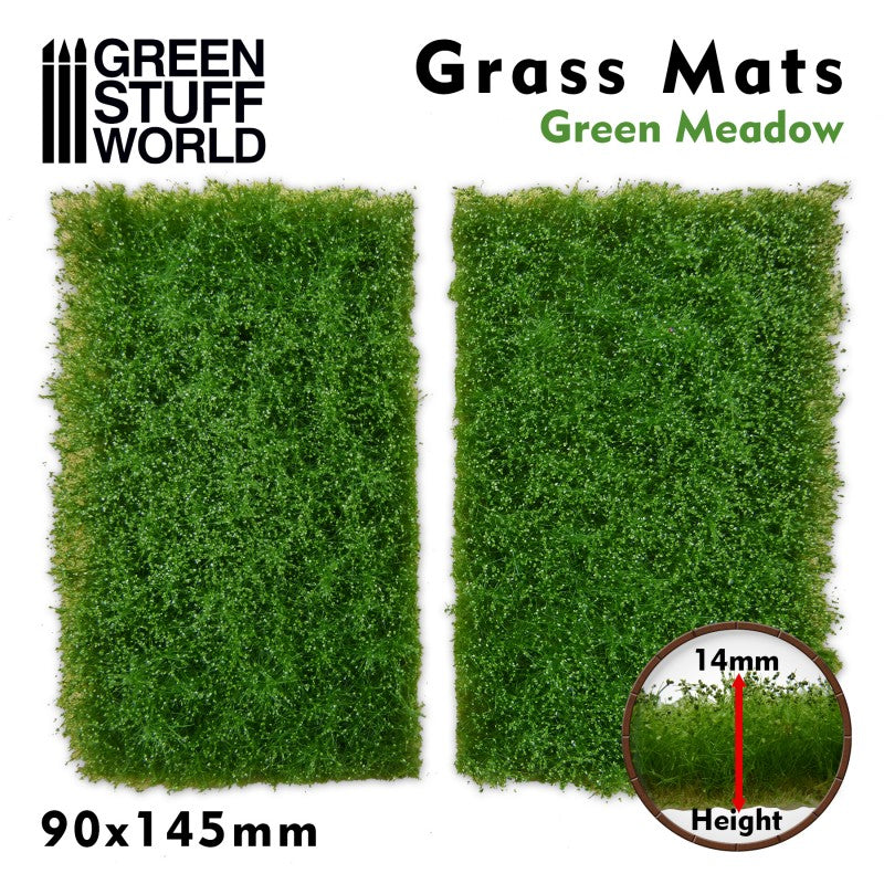 Grass Mat Cutouts 90x145mm - Green Meadow