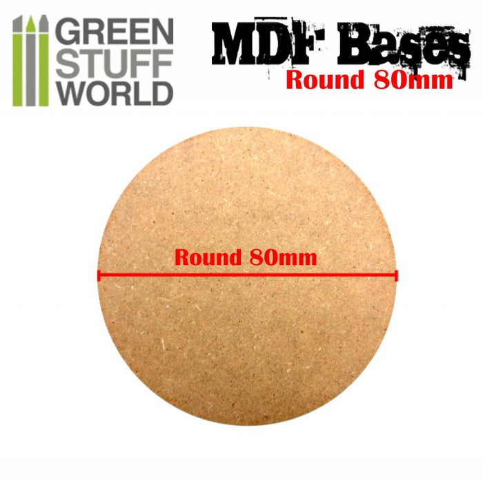MDF Bases - Round 80mm