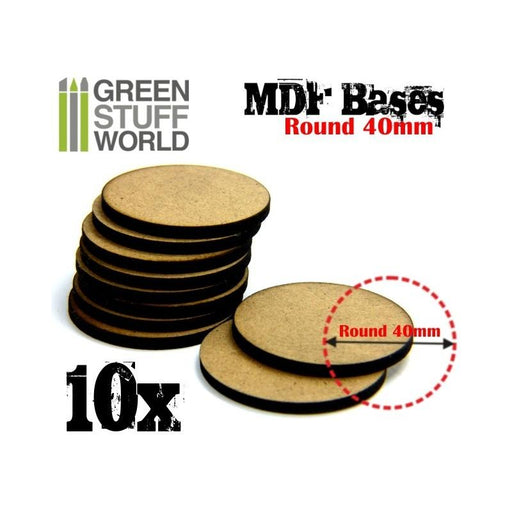 MDF Bases - Round 40 mm