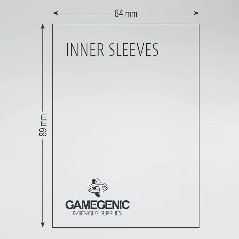 Gamegenic - Inner Sleeves - Clear (100 Sleeves)