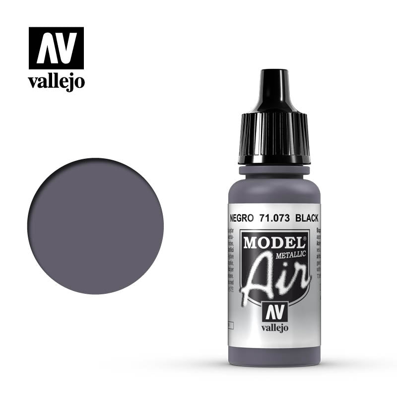 Vallejo Model Air: Black (Metallic) - 18ml