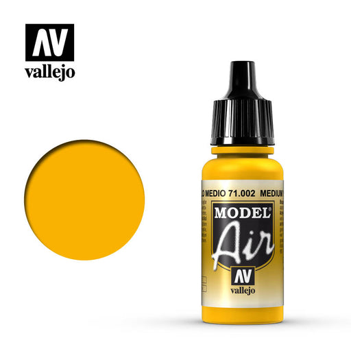 Vallejo Model Air: Medium Yellow - 17ml
