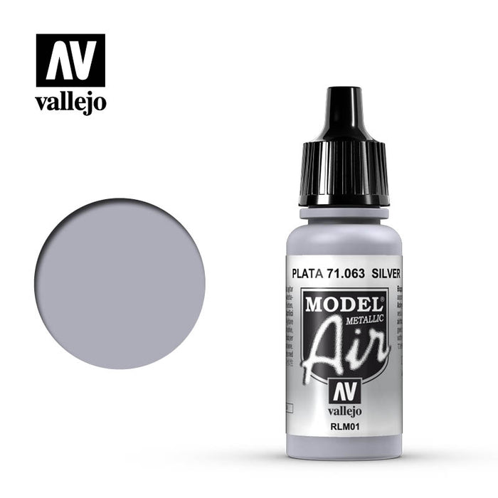 Vallejo Model Air: Silver RLM01 (Metallic) - 17ml