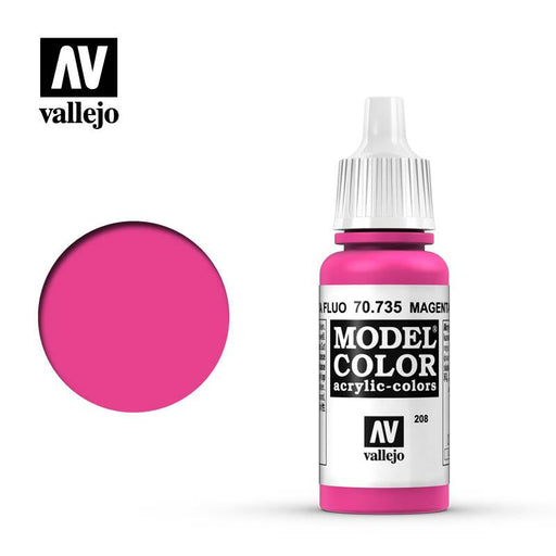Vallejo Model Color Fluorescent Magenta - 17ml
