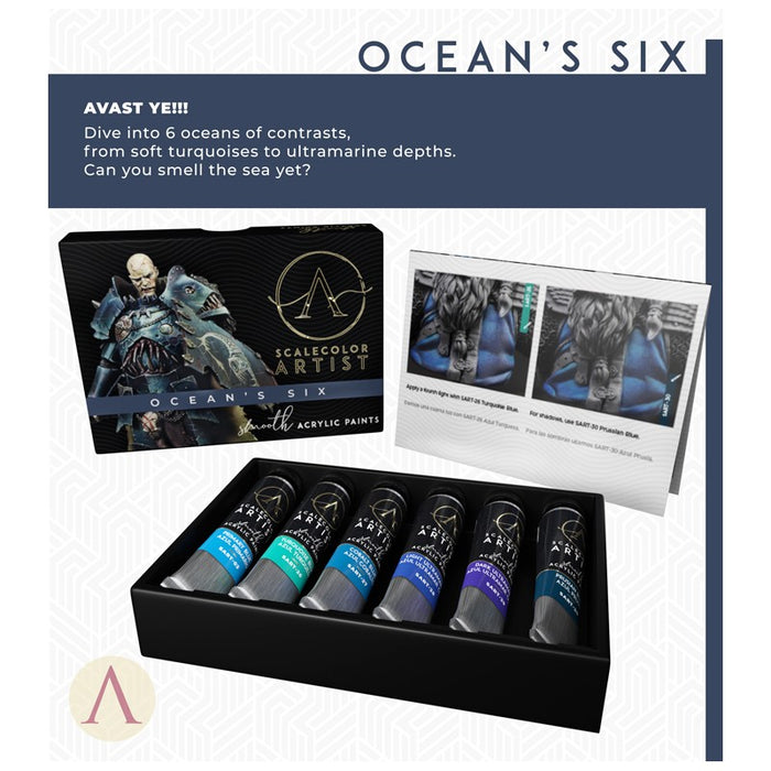 Scale75 - Smooth Acrylic Paints - Ocean's Six  SSAR-006