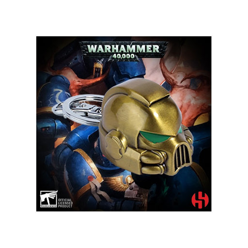 Space Marine MKVII Helmet Gold Keychain - Warhammer 40K