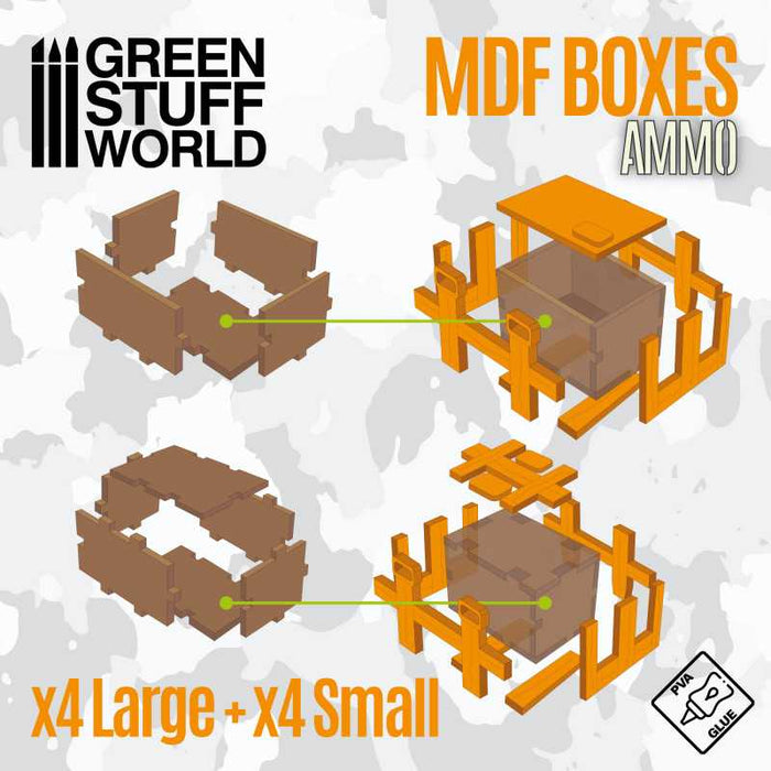 Rectangular wooden MDF boxes