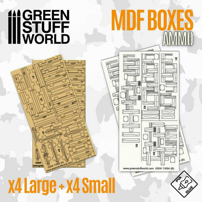 Rectangular wooden MDF boxes
