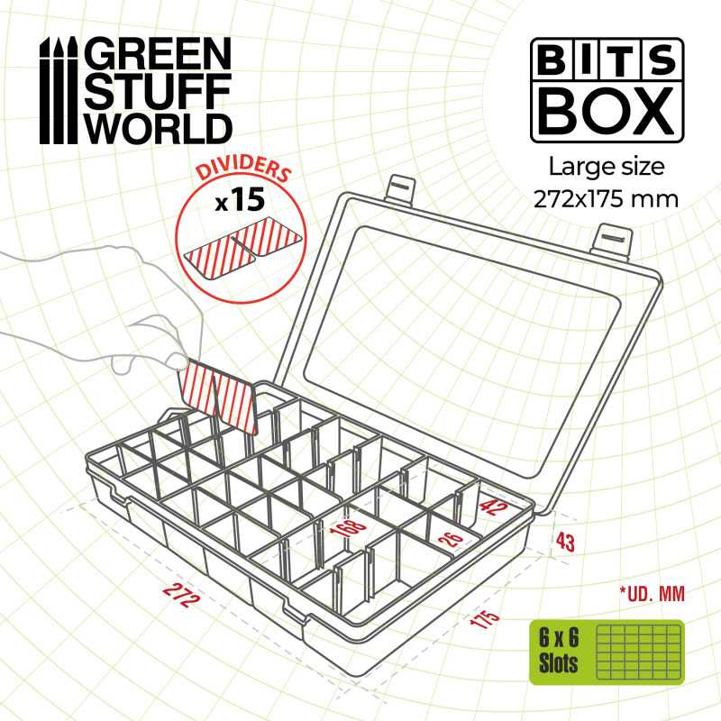 Removable Plastic Bits Box - Large