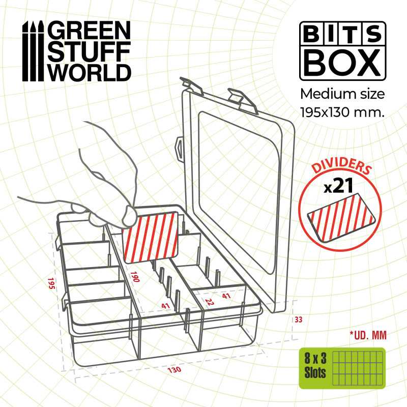Removable Plastic Bits Box - Medium
