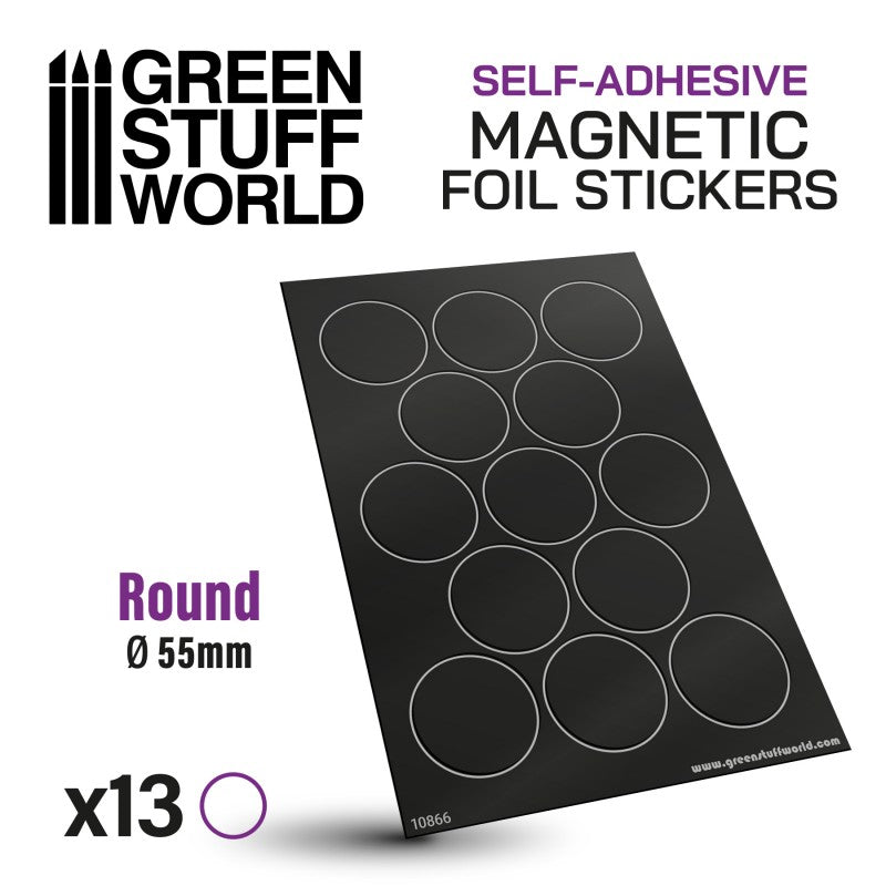 Round Magnetic Sheet SELF-ADHESIVE - 55mm