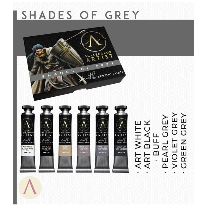 Scale75 - Smooth Acrylic Paints - Shades of Grey SSAR-003