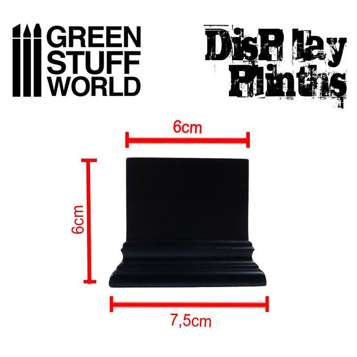 Green Stuff World: Square Display Plinth 6x6 cm - Black