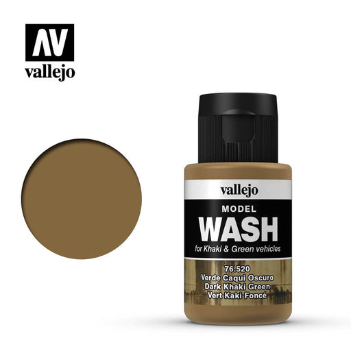 Vallejo Model Wash: Dark Khaki Green - 35ml
